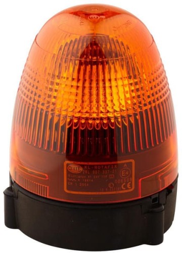 Lampa błyskowa halogenowa, obrotowa, 24V, pomarańczowa, przykręcana, Ø 130 mm x 174 mm, Rotafix Hella 2RL007337011 - Intertraktor