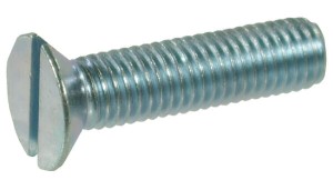 Wkręt z łbem stożkowym płaskim z nacięciem ocynk Kramp, M8 x 60 mm 963860P100