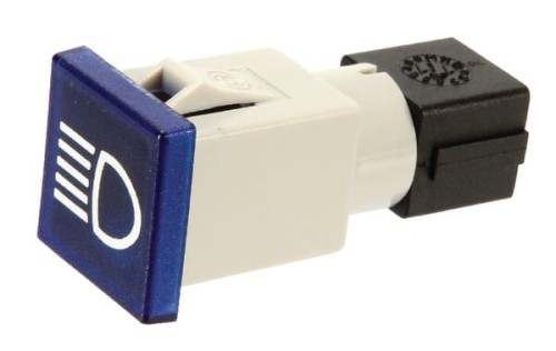 Kontrolka kwadratowa, 12/24V niebieska przykręcana 22.5x22.5 mm Cobo 09458000 - Intertraktor