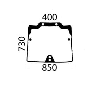 Szyba przednia, górna, CNH 47127547 - Intertraktor