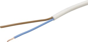 Przewód elektryczny 2x1.5mm² biały PCW na metry Helukabel H05VVF2X15WH