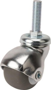 Koło skrętne meblowe z kołpakiem ochronnym, Ø 40x35 mm, trzpień mocujący gwintowany, nośność 35 kg WH1320402L