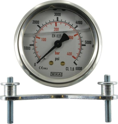 Manometr ø63 mm 400 bar/6000psi przyłącze tylne 1/4" MA63400AM - Intertraktor