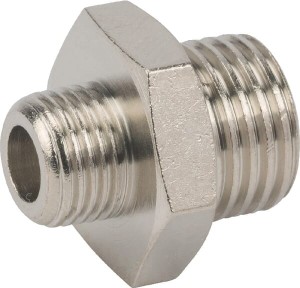 Łącznik dwustronny gwint cylindryczny M5x1/8" metryczny/BSPP PNM518P