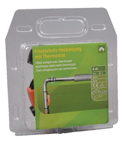 Przewód grzewczy z termostatem, 4 m WE223586 - Intertraktor