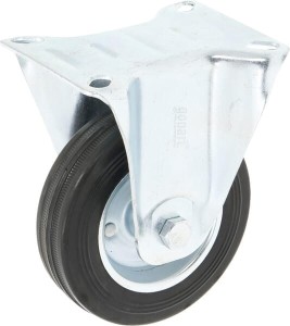 Koło stałe metalowo gumowe z łożyskiem Ø 100x30 mm podstawa montażowa: 100x80 mm nośność 70 kg gopart 5181100GP