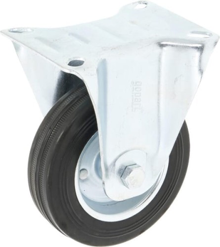 Koło stałe metalowo gumowe z łożyskiem Ø 100x30 mm podstawa montażowa: 100x80 mm nośność 70 kg gopart 5181100GP - Intertraktor