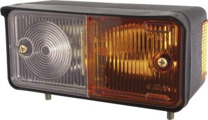 Lampa kierunkowskazu i pozycyjna, żarówkowa, lewa przednia 12/24V przykręcana 150x77 mm Waś 1400691100