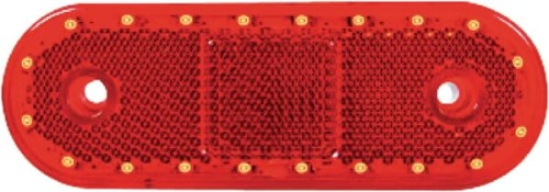 Lampa obrysowa LED, prostokątna, 12/24V z przewodem i uchwytem Kramp LA30116 - Intertraktor