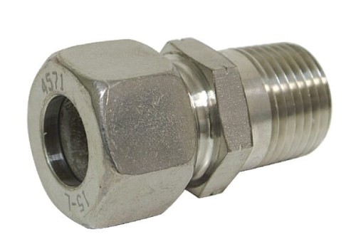 Złączka śrubowa wkręcana V4A GEV8L14NPTRVS - Intertraktor