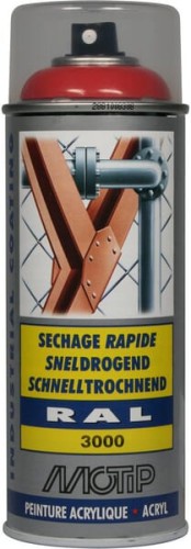 Lakier akrylowy w sprayu, RAL 3000 czerwony 400 ml 07090 - Intertraktor