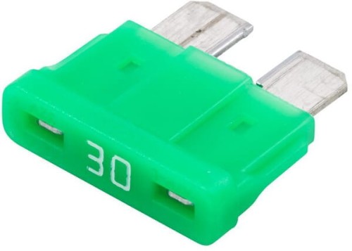 Bezpiecznik płaski, 12V 30A L=18.8 mm zielony Pack 10x Hella 8JS711683132 - Intertraktor