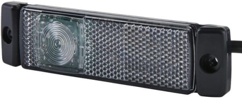 Lampa obrysowa LED, 1.20W prostokątna 24V biała przykręcana 130x32 mm Quick-link 1 LED Hella 2PG008645631 - Intertraktor