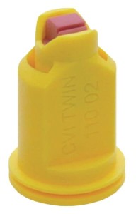 Rozpylacz eżektorowy dwustrumieniowy CVI TWIN 110° 02 żółty ceramiczny Albuz CVITWIN11002