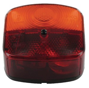 Lampa zespolona tylna, prawa kwadratowa 12V pomarańczowa/czerwona przykręcana z wtyczką płaską Geka BBS95R