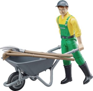 Figurka rolnika z taczką U62610
