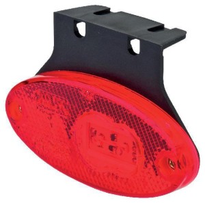 Lampa obrysowa LED, owalna, 12/24V czerwona, przykręcana Waś 1400300310Z