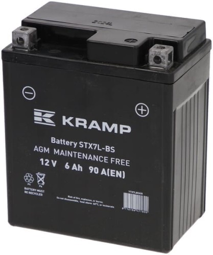 Akumulator 12V 6Ah 90A zamknięty Kramp YTX7LBSKR - Intertraktor