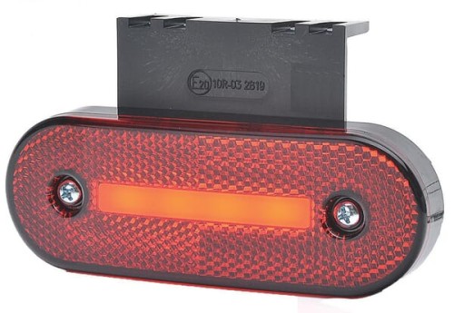 Lampa obrysowa LED, prostokątna, 12-24V, 115.3x41.3x20 mm, Kramp LA30155R - Intertraktor