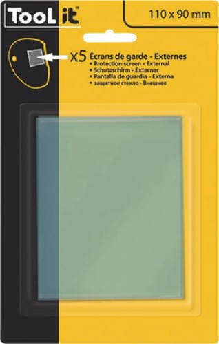 Szkło ochronne spawalnicze, bezbarwne 110x90 mm wewnętrzne 5 szt. 040816GYS - Intertraktor