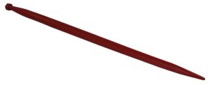 Ząb ładowacza, prosty, profil kwadratowy 44x1100 mm końcówka szpiczasta z nakrętką M28x1.5 czerwony SHW FT38