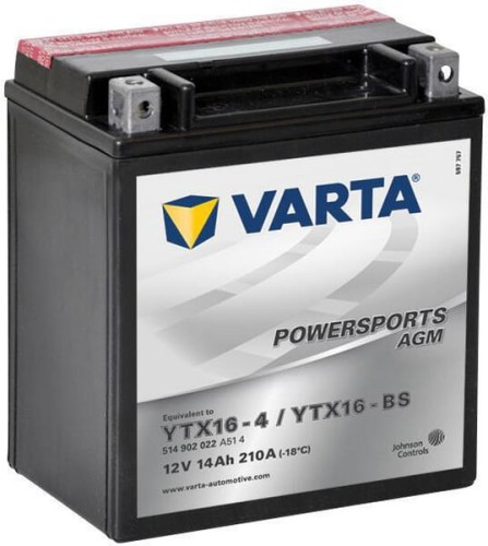 Akumulator 12V 14Ah 210A AGM Powersports VARTA 514902021I314PS - Intertraktor