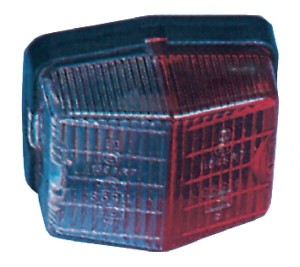 Lampa obrysowa kwadratowa 12/24V czerwona/biała przykręcana 71x37x61 mm Jokon 120003200