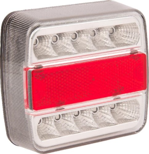 Lampa tylna zespolona LED, 1W, kwadratowa, 12V 5-pinowa 18 LED gopart LA99200GP - Intertraktor