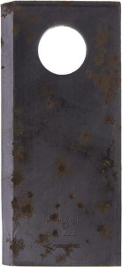 Nożyk kosiarki rotacyjnej prawy 106x48x4 mm otwór Ø 19 mm okrągły pasuje do Niemeyer 570444