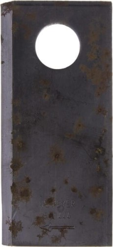 Nożyk kosiarki rotacyjnej prawy 106x48x4 mm otwór Ø 19 mm okrągły pasuje do Niemeyer 570444 - Intertraktor