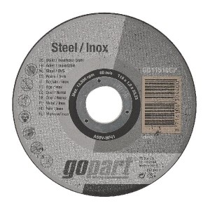 Tarcza do cięcia stal / inox gopart, płaska, 115 x 1,0 mm GD11510GP