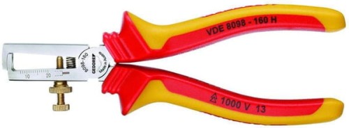 Szczypce do ściągania izolacji VDE 160 mm SBVDE8098160H - Intertraktor