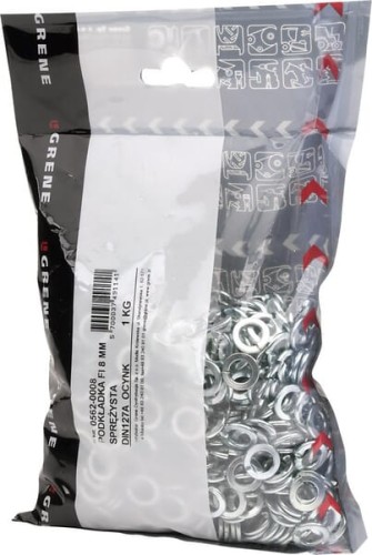 Podkładka sprężysta blokująca M8x14.8x2 mm, stal ocynk DIN127a Kramp 05620008 - Intertraktor