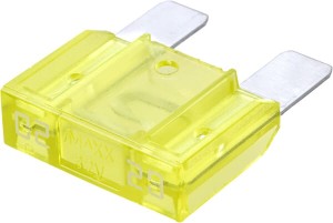 Bezpiecznik płaski Maxi, 32V 20A L=34.3 mm żółty op. 10 szt. iMaXX SI20190