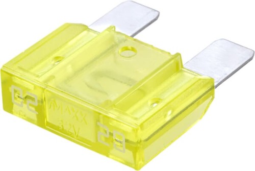 Bezpiecznik płaski Maxi, 32V 20A L=34.3 mm żółty op. 10 szt. iMaXX SI20190 - Intertraktor