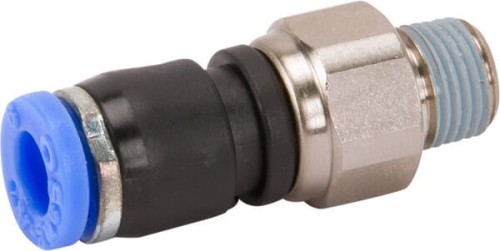Złącze wtykowe proste, obrotowe, gwint zew. 1/8" 6 mm Kramp SCRMT618P - Intertraktor