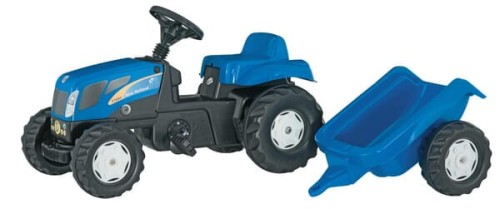Traktor New Holland z napędem na pedały i z przyczepką R01307 - Intertraktor