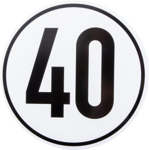 Tablica ostrzegawcza 40 km/h BL40