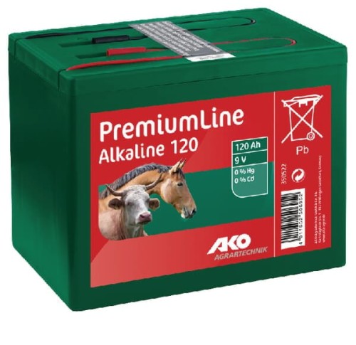 Bateria alkaliczna do elektryzatora 9V, 120Ah mała AKO 350522 - Intertraktor