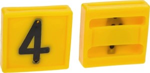 Cyfra do obroży, nr 4 żółta 45x45mm 306004FA
