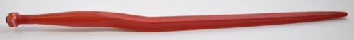Ząb ładowacza, wygięty: 38 mm profil gwiazda 36x810 mm końcówka szpiczasta z nakrętką M22x1.5 czerwony SHW FT71 - Intertraktor