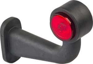 Lampa obrysowa LED, prawa, okrągła, 12/24V czerwona/biała, przykręcana Waś 1400300297BCP