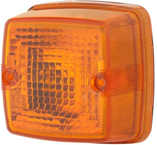 Lampa kierunkowskazu, 21W kwadratowa 12V żółta przykręcana 84x51x84 mm Hella 2BA003014111 - Intertraktor