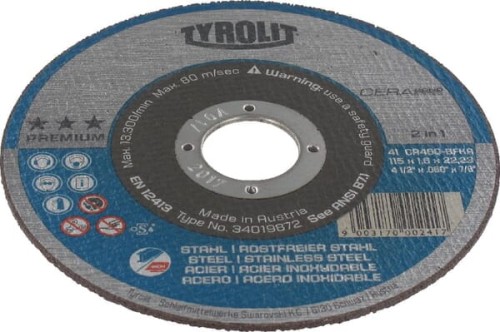 Tarcza do cięcia Cerabond Premium Tyrolit, 115 x 1.0 mm 34241344 - Intertraktor