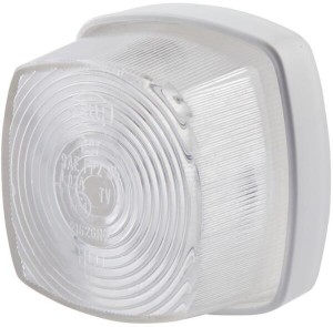 Lampa obrysowa 5W kwadratowa 12V przezroczysta/biała przykręcana 62x40x62 mm Hella 2PF003057001