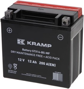 Akumulator 12V 12Ah 200A z elektrolitem Kramp YTX14BSKR