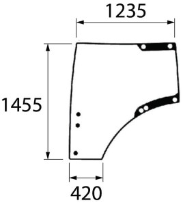 Szyba drzwi, lewa L212967KR