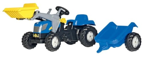 Traktor z napędem na pedały z ładowaczem i przyczepą New Holland wiek od 2.5 lat RollyKid Rolly Toys R02392 - Intertraktor