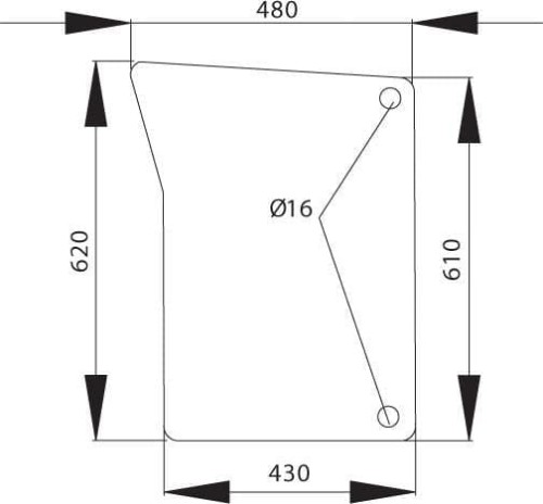 Szyba kabiny, przednia, dolna L151752N - Intertraktor