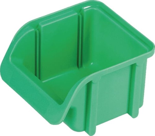 Pojemnik warsztatowy, 100x115x75 mm, zielony polipropylenowy, Linbin no. 1 Hünersdorff WE6714 - Intertraktor